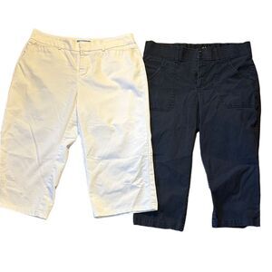 White and Black Capri Pants Set in box 25